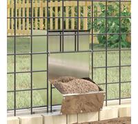 vidaXL Mangiatore per conigli Argento 17,5 x 26 x 28,5 cm 1,5 kg