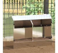 Mangiatore per conigli Argento 64,5 x 25,5 x 45,5 cm 6 kg