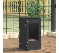 vidaXL Mangiatore per conigli Nero 12,5 x 12,5 x 25 cm 1,5 kg