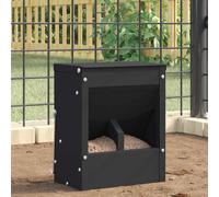vidaXL Mangiatore per conigli Nero 20 x 12,5 x 25 cm 3 kg