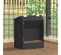 vidaXL Mangiatore per conigli Nero 33,5 x 25,5 x 45,5 cm 3 kg