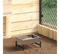 vidaXL Mangiatore per Uccelli Argento 80 x 28 x 13.5 cm