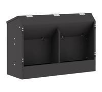 vidaXL Mangime per conigli, nero, 64,5 x 25,5 x 45,5 cm, giardino e terrazza, design moderno, materiali durevoli, per esterni, elemento beige in stile moderno