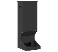 vidaXL Mangime per riabilitazione, nero, 28 x 30 x 80 cm, acciaio laminato a freddo, giardino e terrazza, design moderno, materiali durevoli, eleganti spazi esterni, armonia con la natura, comfort in
