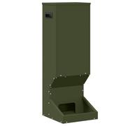 vidaXL Mangime per rifugio, verde oliva, 28 x 30 x 80 cm, acciaio laminato a freddo, giardino e terrazza, design moderno, materiali durevoli, eleganti ambienti esterni, armonia con la natura, comfort