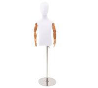 vidaXL Manichino Regolabile 120-150 cm con Base Unisex PP Bianco