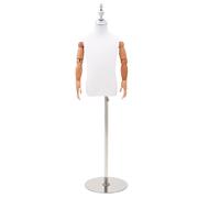 vidaXL Manichino Regolabile 120-150 cm con Base Unisex PP Bianco