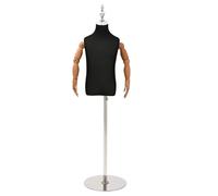 vidaXL Manichino Regolabile 120-150 cm con Base Unisex PP Nero