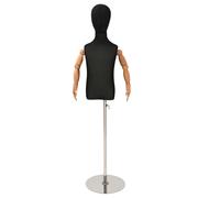 vidaXL Manichino Regolabile 120-150 cm con Base Unisex PP Nero