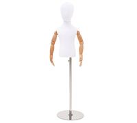 vidaXL Manichino Regolabile 120-157 cm con Base Unisex PP Bianco