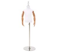 vidaXL Manichino Regolabile 120-157 cm con Base Unisex PP Bianco