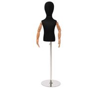 vidaXL Manichino Regolabile 120-157 cm con Base Unisex PP Nero