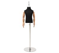 vidaXL Manichino Regolabile 120-157 cm con Base Unisex PP Nero