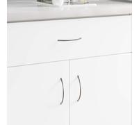 vidaXL Manico 1385 pz Argento 107 x 3.6 x 23 mm Acciaio inossidabile