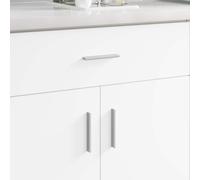 vidaXL Manico 2 pcs Argento 105.7 x 7.4 x 15.5 mm Alluminio