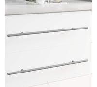 vidaXL Manico 2 pz Argento 500 mm Acciaio