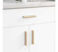 vidaXL Maniglia Dritta 12 pcs Colore Legno Naturale 130 x 25 x 30 mm, Isole Cucina, Design Retangolare, Aspetto Moderno, Materiali Durevoli per uno Spazio Cucina Stile e Funzionale, 43 piedi
