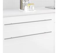 vidaXL Maniglia per Armadio 12 pz Argento 800 mm Acciaio inossidabile