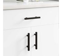 vidaXL Maniglia per Armadio 12 pz Nero 150 x 12,3 x 35,2 mm
