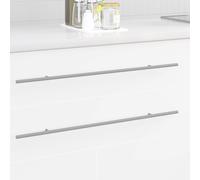 vidaXL Maniglia per Armadio 2 pz Argento 700mm Acciaio inossidabile