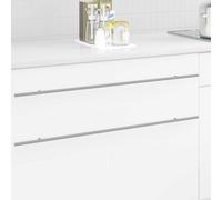 vidaXL Maniglia per Armadio 2 pz Argento 900 mm Acciaio inossidabile