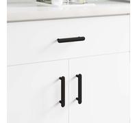 vidaXL Maniglia per Armadio 474 pcs Nero 121 x 16.6 x 28.3 mm Ferro, Maniglia per armadio resistente, accessorio in ferro, hardware decorativo, finitura opaca chic, uso interno ed esterno