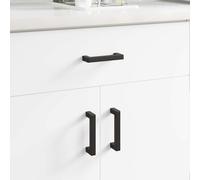 vidaXL Maniglia per Mobili 12 pcs Nero 110 x 12 x 36 mm Ferro, Idee per la cucina, design rettangolari, stili contemporanei, soluzioni innovative per spazi moderni, creatività e funzionalità