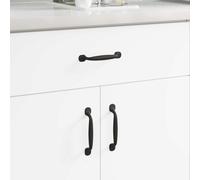 vidaXL Maniglia per Mobili 250 pz Nero 130 x 19,4 x 22,3 mm Alluminio