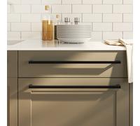 vidaXL Maniglie per Mobili 20 pz Nere 480 mm in Acciaio Inox