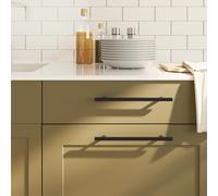 vidaXL Maniglie per Mobili 192 mm – 5 pezzi, nere in acciaio inox