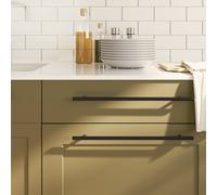 vidaXL Maniglie per Mobili 5pz Nere 320mm in Acciaio Inox