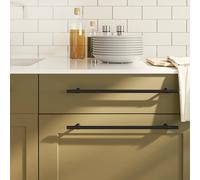 vidaXL Maniglie per Mobili 5pz Nere 320mm in Acciaio Inox