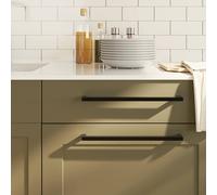 vidaXL Maniglie per Mobili 5pz Nere 320mm in Acciaio Inox