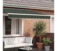 vidaXL Sostituzione di Lambrequin verde scuro 3 m poliestere, tenda da sole resistente alle intemperie, tessuto anti-UV, facile da pulire, Chic, da usare nel vostro giardino