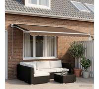 vidaXL Tenda da Sole con Falda per strutture da 6 m in Beige, Resistente ai Raggi UV e all'Acqua. Design Moderno, Angolo Regolabile, Perfetta per Creare Ombra all'aperto. Ideale per Giardini, Patio