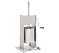 vidaXL Manueller Wurstfüller Silbern 10 L Edelstahl
