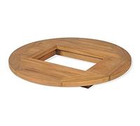 vidaXL Massello di Teak Piano Tavolo per Cassa di Birra Ripiano Portabirra