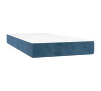 vidaXL Materasso a Molle Blu Scuro 100x220x20 cm in Velluto, materasso, materasso da letto, materasso da letto con cerniera