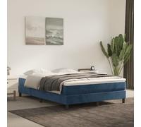 vidaXL Materasso a Molle Blu Scuro 140x200x20 cm in Velluto