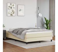 vidaXL Materasso a Molle Crema 140x200x20 cm in Similpelle
