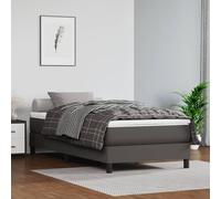 vidaXL Materasso a Molle Grigio 120x190x20 cm in Similpelle