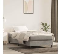 vidaXL Materasso a Molle Grigio Chiaro 120x190x20 cm in Velluto