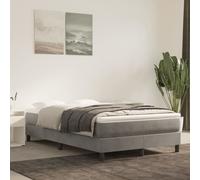 vidaXL Materasso a Molle Grigio Chiaro 120x200x20 cm in Velluto