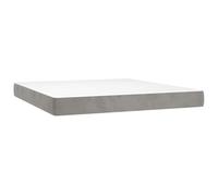 vidaXL Materasso a Molle Grigio Chiaro 160x220x20 cm in Velluto