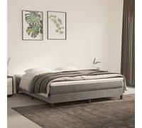 vidaXL Materasso a Molle Grigio Chiaro 180x200x20 cm in Velluto