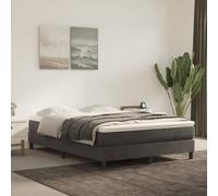 vidaXL Materasso a Molle Grigio Scuro 140x200x20 cm in Velluto