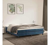 vidaXL Materasso a molle insacchettate 160 x 220 x 20 cm Blu Scuro