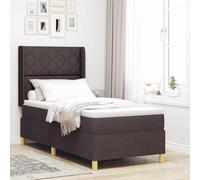 vidaXL Materasso a Molle Insacchettate con Copertura a Zip 90X190 cm Tessuto Schiuma Marrone Singolo Materiale Traspirante Removibile Supporto Medio Duro Protettore Camera da Letto Comfort per Adulti