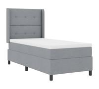 vidaXL Materasso a molle insacchettate Grigio chiaro 100 x 200 cm con copertura in tessuto e zip. Supporto medio in schiuma. Perfetto per letti con struttura regolabile. Arreda la tua camera da lett