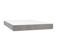 vidaXL Materasso a molle insacchettate, materasso a molle in schiuma confortevole, supporto medio, grigio chiaro, 120 x 210 x 20 cm, velluto